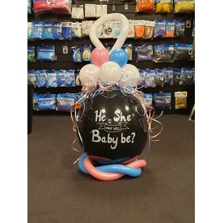 Sempertex Gender Reveal Ballon - He or She What will Baby be?