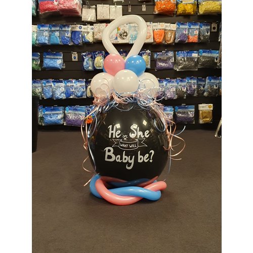 Gender Reveal Ballon - He or She What will Baby be? 