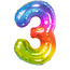 Folatex Folieballon Cijfer 3 Yummy Gummy - 86cm