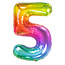 Folatex Folieballon Cijfer 5 Yummy Gummy - 86 cm