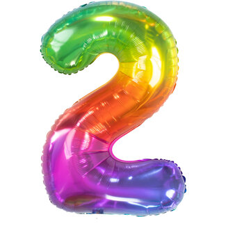 Folatex Folieballon Cijfer 2 Yummy Gummy - 86cm