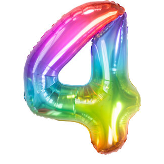 Folatex Folieballon Cijfer 4 Yummy Gummy - 86 cm