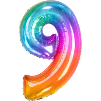 Folatex Folieballon Cijfer 9 Yummy Gummy - 86cm