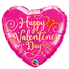 Qualatex Folieballon Hart Happy Valentine's Day