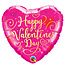 Qualatex Folieballon Hart Happy Valentine's Day - 45cm