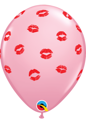 Helium Ballon Special Kissy Lips Licht Roze - 28cm 