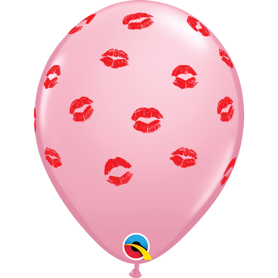 Helium Ballon Special Kissy Lips Licht Roze - 28cm-1