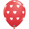 Qualatex Helium Ballon Hartjes A-Round - Rood (28cm)