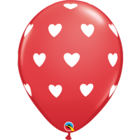 Helium Ballon Hartjes A-Round - Rood (28cm)