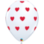 Qualatex Helium Ballon Hartjes A-Round - Wit (28cm)