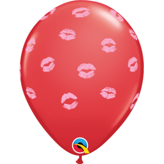 Qualatex Helium Ballon Special Kissy Lips Rood - 28cm