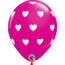 Qualatex Helium Ballon Hartjes A-Round - Donker Roze (28cm)