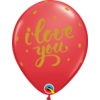 Qualatex Helium Ballon  I Love You Gold Script 28cm