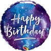 Qualatex Folieballon Happy Birthday Galaxy