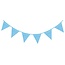 Boland Sparkling Licht Blauw Glitter Vlaggenlijn - 6 meter