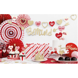 PartyDeco Banner Sweet Love Be mine