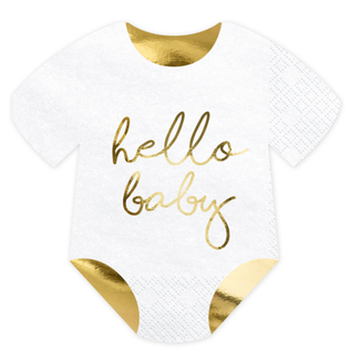 Servetten Romper Hello Baby - 16x16cm - 20st