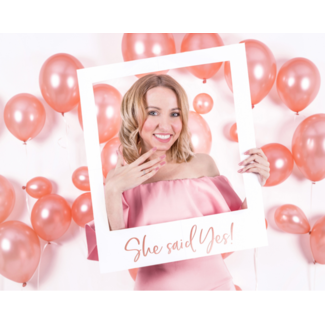 Selfie fotolijst - She Said Yes - rose goud
