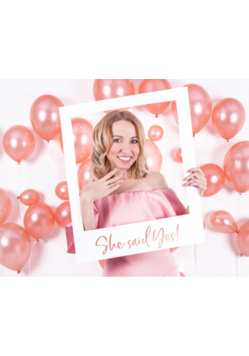 Selfie fotolijst - She Said Yes - rose goud 