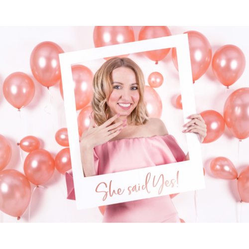 Selfie fotolijst - She Said Yes - rose goud 