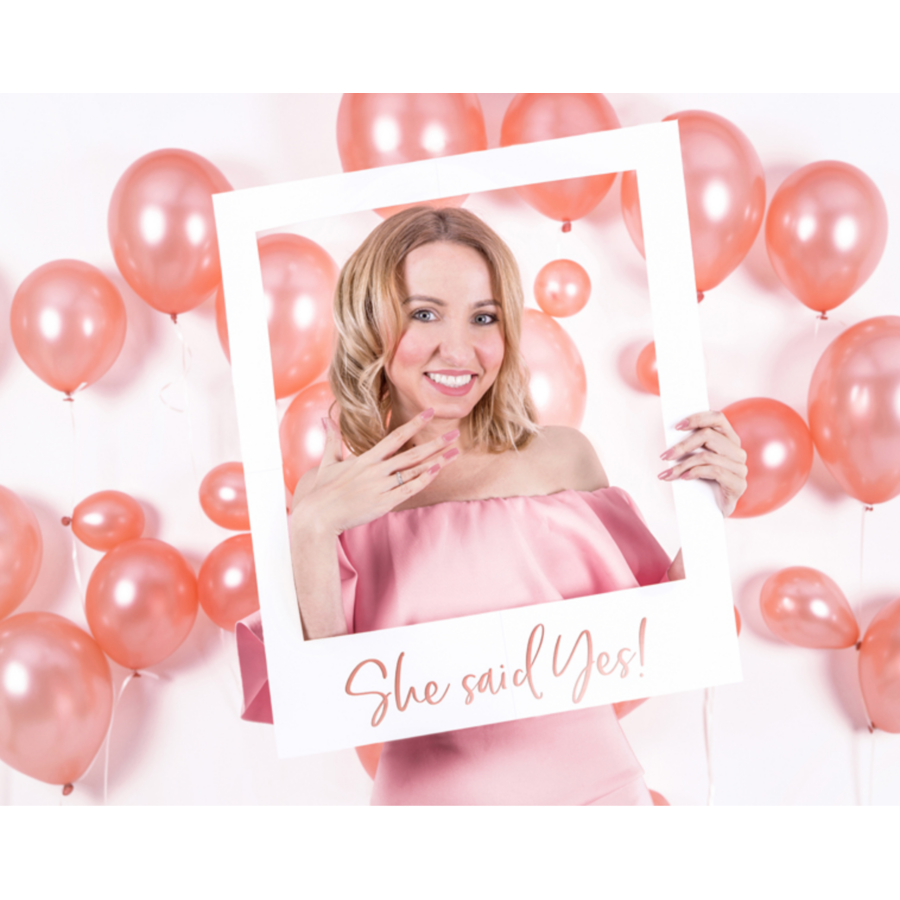 Selfie fotolijst - She Said Yes - rose goud-1