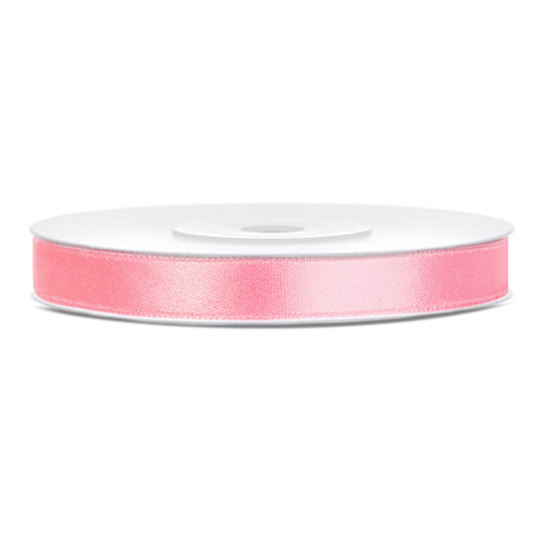 Satijn Lint Licht Roze - 6 mm x 25 mtr 