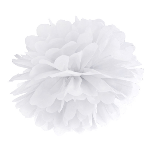 PomPom Wit - 35cm 