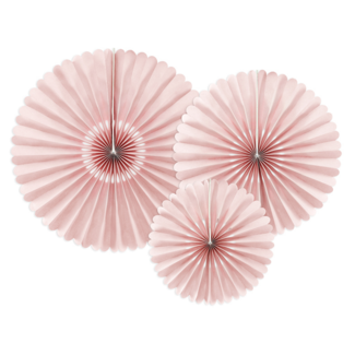 PartyDeco Decoratieve Rozetten Oud Rose - 3st