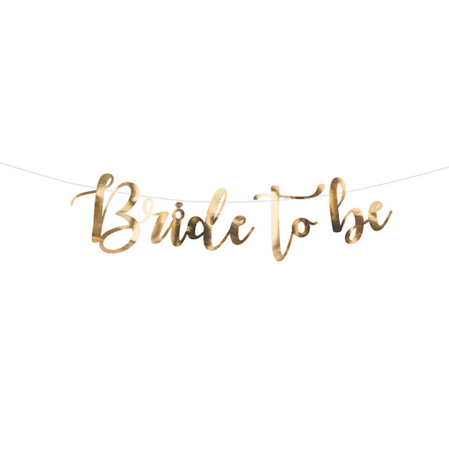 Banner Bride To Be Goud