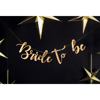 Banner Bride To Be Goud