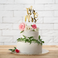 thumb-Cake-topper Goud - Mr & Mrs-1