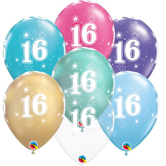 Qualatex Helium Ballon 16 jaar (28cm)
