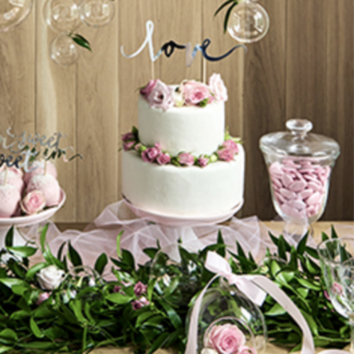 PartyDeco Cake Prikker "Love" - 17cm - Zilver