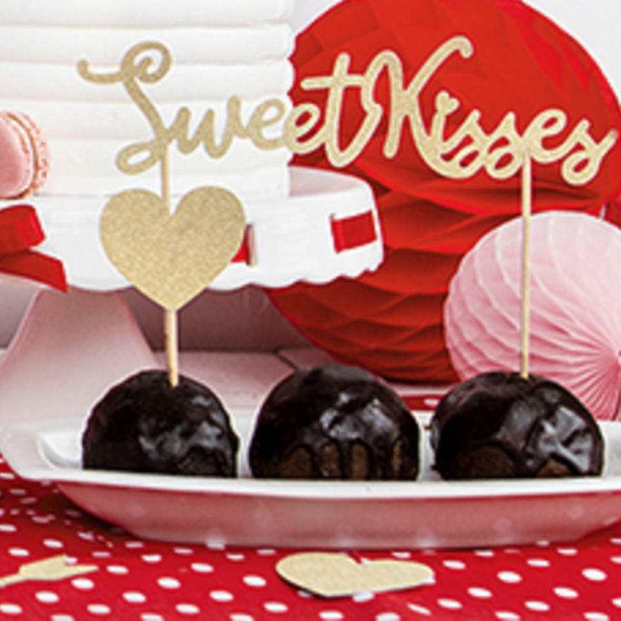 Taart topper Sweet Love - Sweet Kisses-1