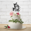 Cake-topper Zwart - Mr & Mrs