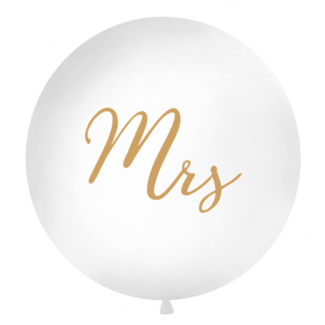Mega Ballon Mrs - Goud - 1 mtr