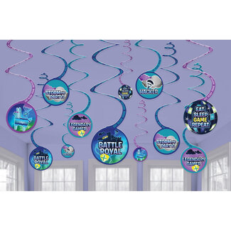 Amscan Fortnite Battle Royal Swirl Deco - 13 St - 13cm