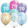 Qualatex Helium Ballon 70 jaar (28cm)