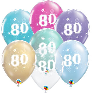 Qualatex Helium Ballon 80 jaar (28cm)