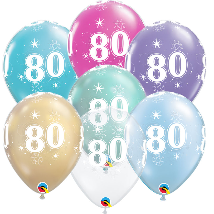 Helium Ballon 80 jaar (28cm)-1