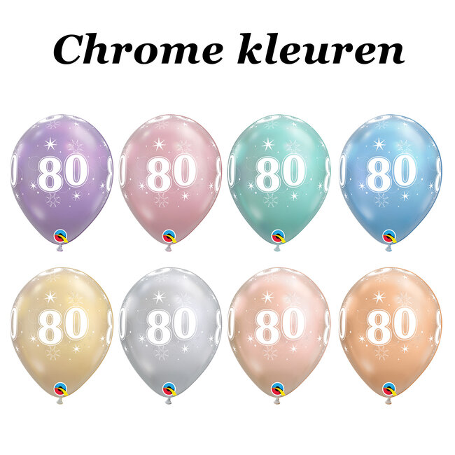 Helium Ballon 80 jaar (28cm)