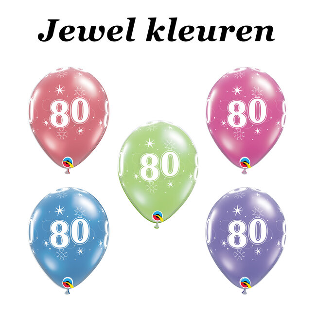 Helium Ballon 80 jaar (28cm)