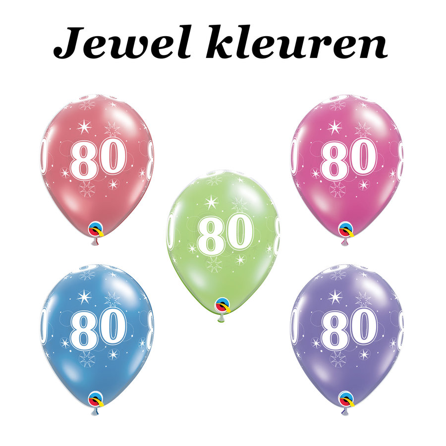 Helium Ballon 80 jaar (28cm)-4