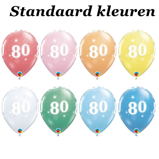 Helium Ballon 80 jaar (28cm)