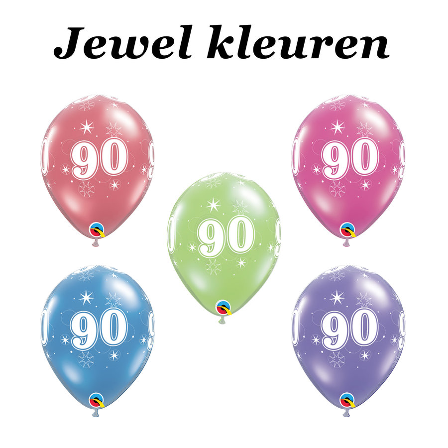 Helium Ballon 90 jaar (28cm)-4