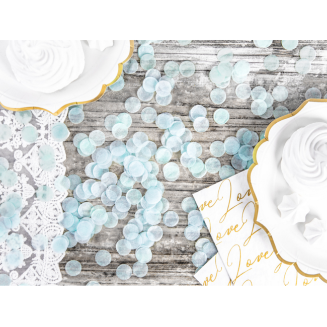 Confetti Zijde Papier - Hemels Blauw - 15 gr - 16mm