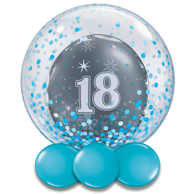 Deco Bubble Confetti Dots Blue