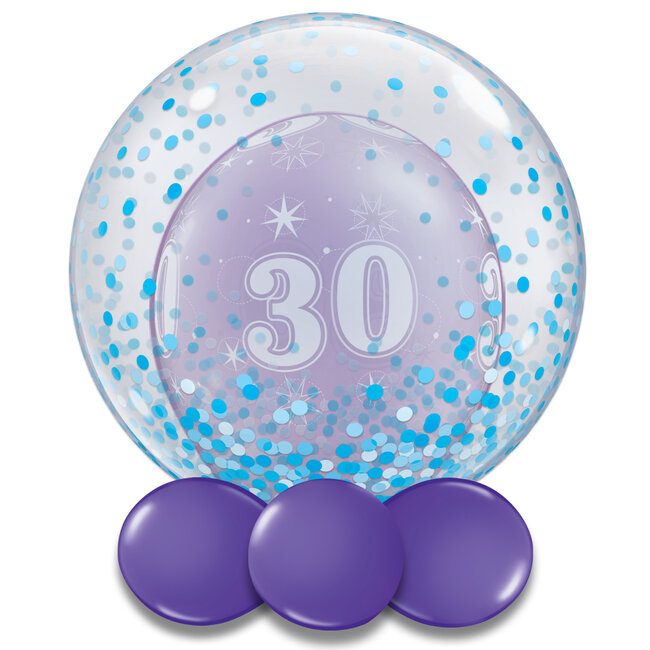 Deco Bubble Confetti Dots Blue