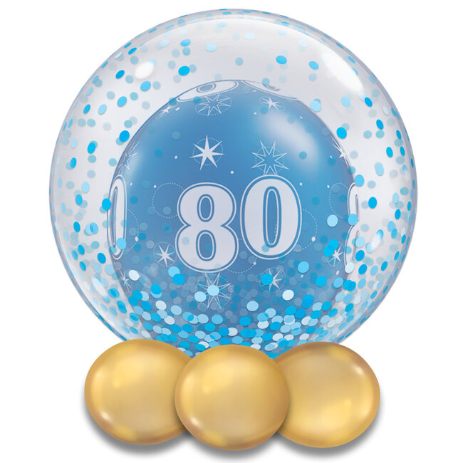 Deco Bubble Confetti Dots Blue