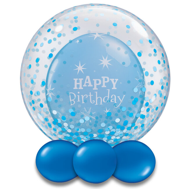 Deco Bubble Confetti Dots Blue